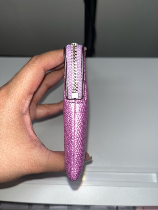 Coach Sparkly Lavender-Pink Wristlet with Silver Logo - Picture 6 of 8